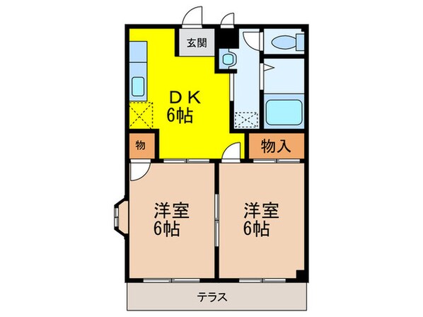 メルクルメＡの物件間取画像